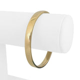 14k Yellow Gold 8.4g Polished Squared Straight Edge Bangle Bracelet 7.25"