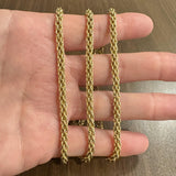 14k Yellow Gold 24.5g Long 5mm Fancy Circle Link Chain Necklace 31"