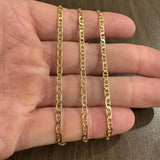 14k Yellow Gold 10.7g Solid Men's 3mm Mariner Link Chain Necklace Italy 23"