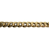 14K Yellow Gold 27.3g Ladies Vintage 10mm Double Curb Link Necklace Italy 16.5"