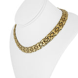 14k Yellow Gold 47.7g Ladies Heavy 11mm Fancy Link Collar Necklace 15"