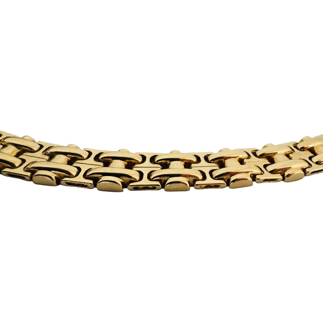 14k Yellow Gold 47.7g Ladies Heavy 11mm Fancy Link Collar Necklace 15"