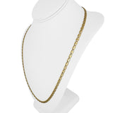 14k Yellow Gold 14.5g Solid Flat 4mm Fancy Link Chain Necklace 24"