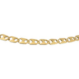 14k Yellow Gold 14.5g Solid Flat 4mm Fancy Link Chain Necklace 24"