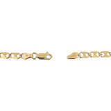 14k Yellow Gold 14.5g Solid Flat 4mm Fancy Link Chain Necklace 24"