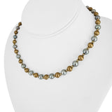 14k Yellow Gold and Tahitian Pearls 12.2g Ball Bead Necklace 16"