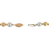 14k Yellow Gold and Tahitian Pearls 12.2g Ball Bead Necklace 16"