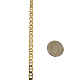 14k Yellow Gold 13.3g Solid Men's 5mm Mariner Link Chain Necklace Italy 21.5"