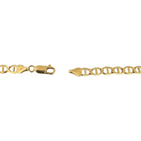 14k Yellow Gold 13.3g Solid Men's 5mm Mariner Link Chain Necklace Italy 21.5"