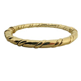 14k Yellow Gold 23.8g Solid Heavy 5.5mm Twisted Bangle Bracelet Italy 6.75"