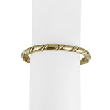 14k Yellow Gold 23.8g Solid Heavy 5.5mm Twisted Bangle Bracelet Italy 6.75"