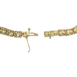 14k Yellow Gold 8.7g Vintage 5mm Diamond Cut Circle Link Bracelet 7.25"