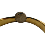 14k Yellow Gold 12.2g Satin Finish 10mm Diamond Cut Bangle Bracelet 7"