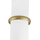 14k Yellow Gold 12.2g Satin Finish 10mm Diamond Cut Bangle Bracelet 7"
