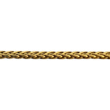 18k Yellow Gold 6.3g Ladies Flat Wheat Link Chain Necklace Italy 17"