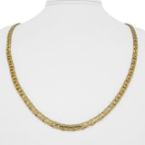 18k Yellow Gold 27g Solid Vintage Circle Curb Link Chain Necklace Italy 23"