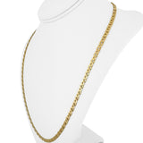 18k Yellow Gold 27g Solid Vintage Circle Curb Link Chain Necklace Italy 23"