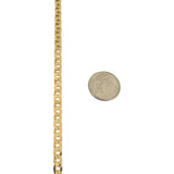 18k Yellow Gold 27g Solid Vintage Circle Curb Link Chain Necklace Italy 23"