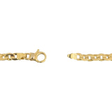 18k Yellow Gold 27g Solid Vintage Circle Curb Link Chain Necklace Italy 23"