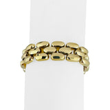 14k Yellow Gold 27.5g Ladies Thick 15mm Panther Link Bracelet 6.75"