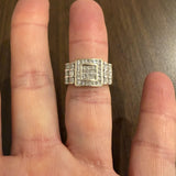 18k White Gold and 2cttw Diamond Square Design Ring Size 7