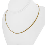 24k Pure Yellow Gold 15.3g Solid Thin 2.5mm Curb Link Chain Necklace 17"