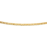24k Pure Yellow Gold 15.3g Solid Thin 2.5mm Curb Link Chain Necklace 17"