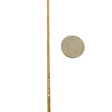 24k Pure Yellow Gold 15.3g Solid Thin 2.5mm Curb Link Chain Necklace 17"