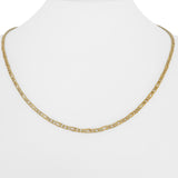 24k Pure Yellow Gold 14.6g Solid Thin 2.5mm Figaro Link Chain Necklace 20"