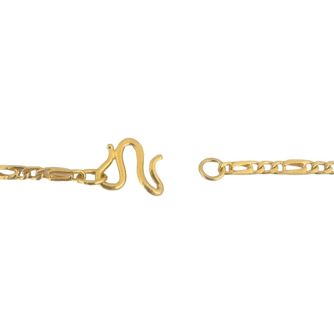 24k Pure Yellow Gold 14.6g Solid Thin 2.5mm Figaro Link Chain Necklace 20"