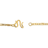 24k Pure Yellow Gold 14.6g Solid Thin 2.5mm Figaro Link Chain Necklace 20"