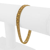 22k Yellow Gold 9g Solid 7mm Fancy Beaded Link Bracelet 7.25"