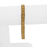 22k Yellow Gold 9g Solid 7mm Fancy Beaded Link Bracelet 7.25"