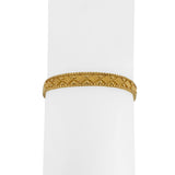 22k Yellow Gold 9g Solid 7mm Fancy Beaded Link Bracelet 7.25"