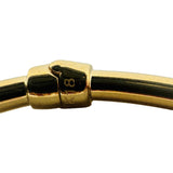 14k Yellow Gold 4g Hollow Light Circle Bypass Design Bangle Bracelet Italy 6.5"