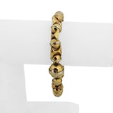Sauro 18k Yellow and White Gold 34.7g Heavy Fancy Link Bracelet Italy 7.5"