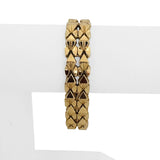 18k Yellow Gold 24.6g Vintage Heavy 14mm Fancy Link Bracelet Italy 7.25"