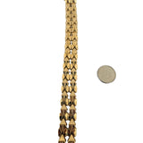 18k Yellow Gold 24.6g Vintage Heavy 14mm Fancy Link Bracelet Italy 7.25"