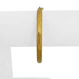 18k Yellow Gold 11g Vintage Satin Finish Floral Bangle Bracelet 7.25"