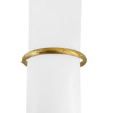 18k Yellow Gold 11g Vintage Satin Finish Floral Bangle Bracelet 7.25"