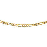 18k Yellow Gold 14.4g Solid UnoAErre 2.8mm Figaro Link Chain Necklace Italy 24"