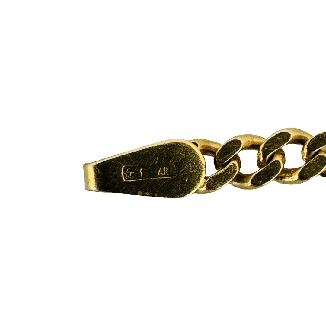 18k Yellow Gold 14.4g Solid UnoAErre 2.8mm Figaro Link Chain Necklace Italy 24"