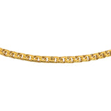 19k Portuguese Yellow Gold 19.5g Solid 4mm Double Circle Curb Link Necklace 24"