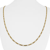 18k Yellow Gold 6.7g Solid Thin 2mm Figaro Link Chain Necklace Israel 24"