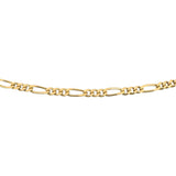 18k Yellow Gold 6.7g Solid Thin 2mm Figaro Link Chain Necklace Israel 24"