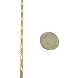 18k Yellow Gold 6.7g Solid Thin 2mm Figaro Link Chain Necklace Israel 24"