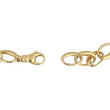 18k Yellow Gold 11.7g Ladies Polished 10mm Oval Cable Link Bracelet 7.5"