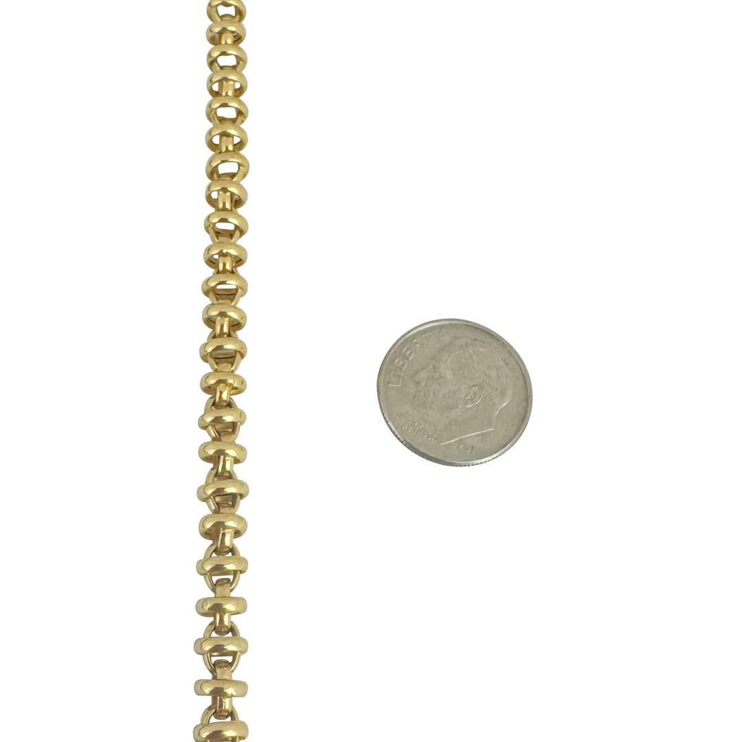 Roberto Coin 18k Yellow Gold 10.7g Ladies Vintage Fancy Link Bracelet Italy 7.5"