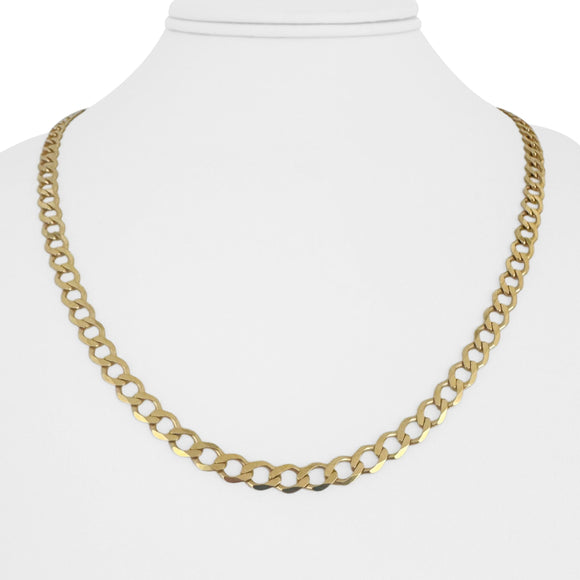 18k Yellow Gold 18.2g Solid Milor 5.5mm Curb Link Chain Necklace Italy 20