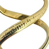 18k Yellow Gold 5.5g Figure 8 Infinity Greek Key Earrings Italy 1.5"